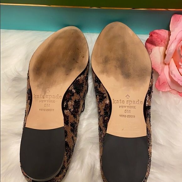 Kate Spade Caty Loafer Leopard Print Sequin Cat - Picture 7 of 9